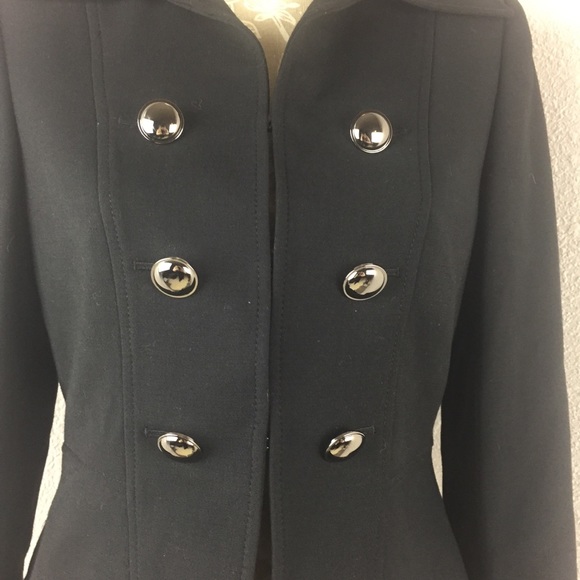 Alex Marie Black Blazer Military Style 4P PetiteY2K - Picture 3 of 8